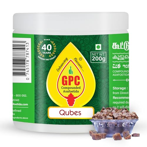 Image of GPC Hing Cubes 200 GM | Compounded Asafoetida Cubes | Sun-Dried Perungayam Lumps | Natural Digestive & Aromatic Spice | Authentic Heeng for Indian Cooking | Enhances Flavour of Dal, Sambar & Curries