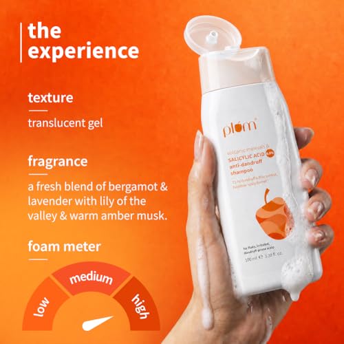 Image of Plum Anti-Dandruff Shampoo With Volcanic Minerals & 0.5% Salicylic Acid | 72-Hr Dandruff & Frizz Control|Maintains Healthy Scalp Barrier | Gently Exfoliates & Clarifies | Prevents Rough,Dry Hair 100ml
