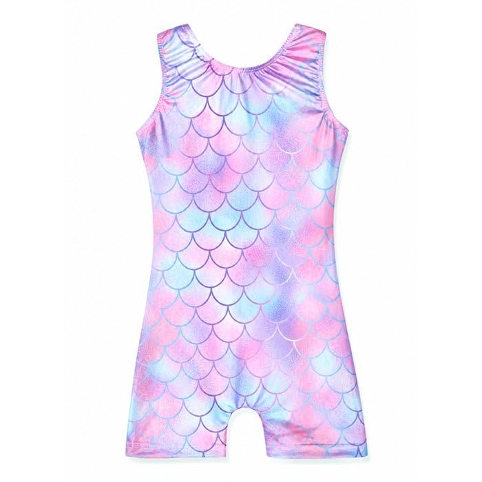 HOZIY Gymnastics Leotards for Girls Unicorn Aurora Rainbow Mermaid Dinosaur Cupcake Sparkle Biketard Toddlers Kids Children
