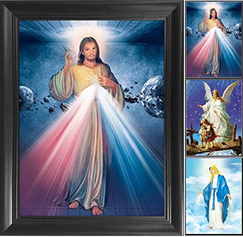 Jesus Christ 3D Poster Wall Art Decor Framed Print | 12X16 Inches | Religious Lenticular Posters & Pictures #TOP19