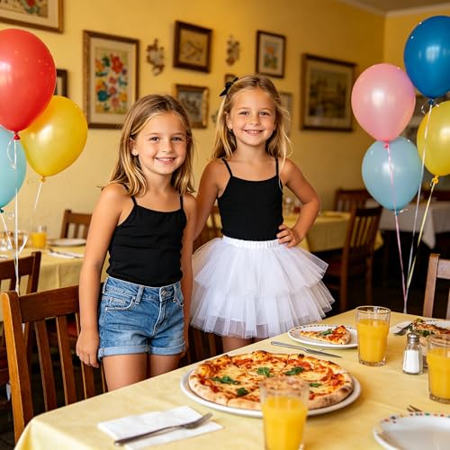 Image of Girls Undershirts Camisole Tank Tops for Kids with Adjustable Straps Cotton Dance Cami for Teen 5-12 Years
