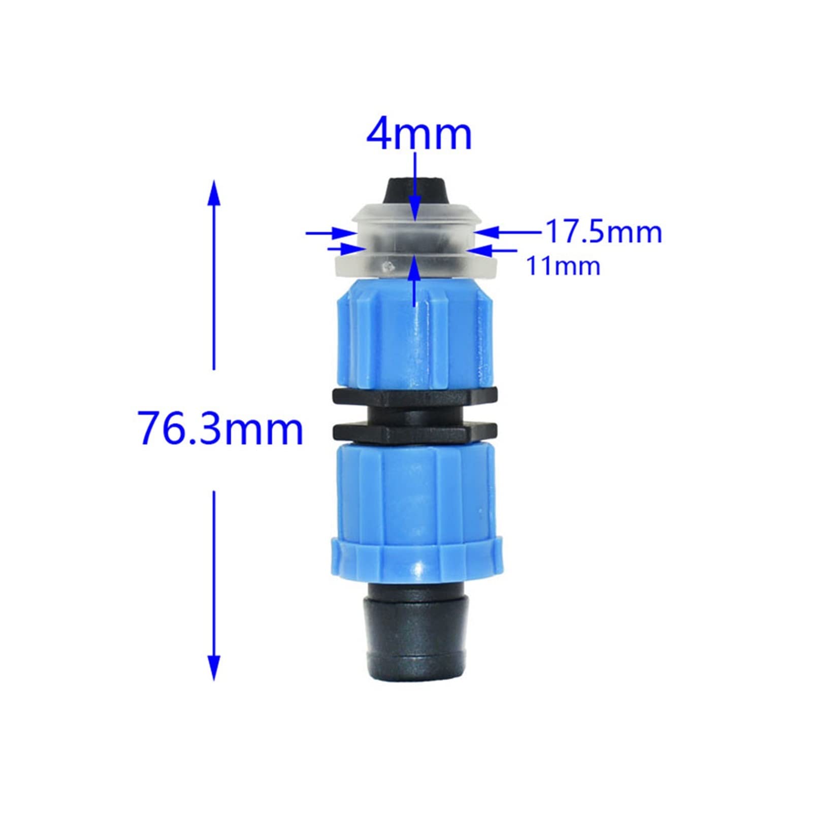 Connecteur de Tuyau D'Arrosage À Économie D'Eau, Lot de 5 Pièces de 16 Mm, Connecteur de Tuyau D'Arrosage À Trois Voies, Connecteur de Réparation Pour Tuyau D'Arrosagericole/16 1I2 Té