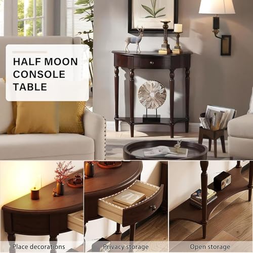 Mesa consola de madera maciza para decorar la trasera del sofá en el salón 5
