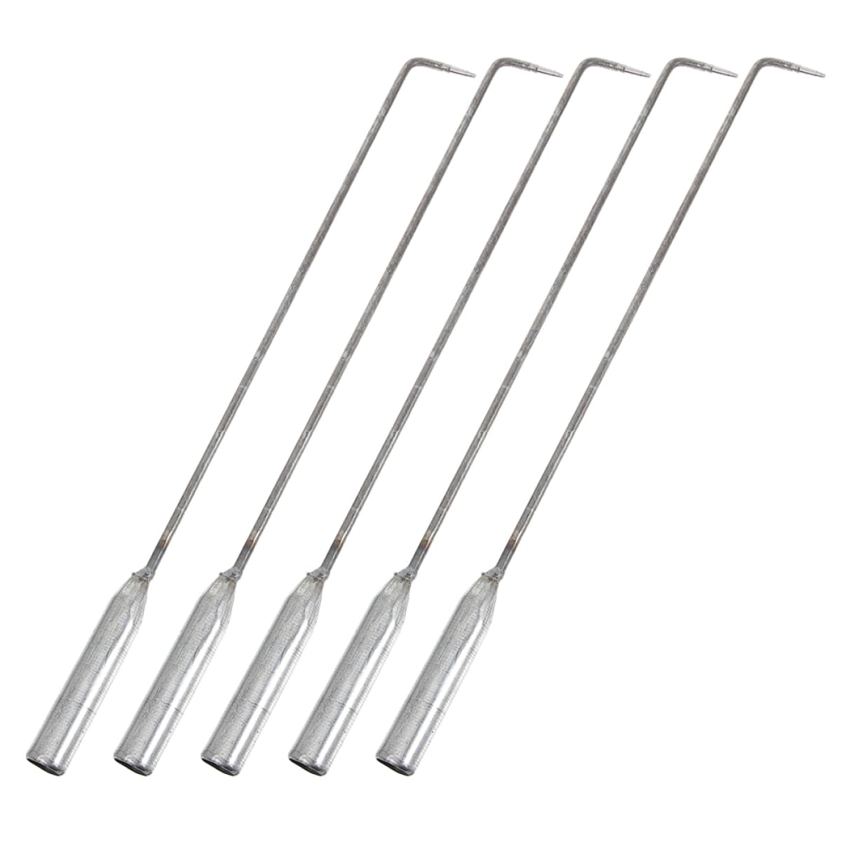 GOOHOCHY Versatile Set 5 Pcs Steel Poker for Fire Pit Fireplace Outdoor Cooking Easy Handling Long-Lasting Safe