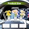 3 Pcs Daisy Flower Car Accessories for Women Mini Daisy Flowers in Glass Vase Cute Car Accessory for Rear View Mirror & Dashboard Decorations Funny Automotive Interior Ornaments Gifts White Pink Yello #1
