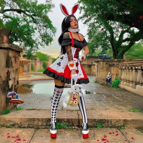 Leg Avenue Pretty Playing Card Queen of Hearts Costume with Neck Piece - Image 7
