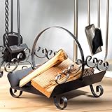 FIREFIX 817 Holztrage, Stahl, schwarz lackiert, 350 x 410 x 360 mm (BxTxH)