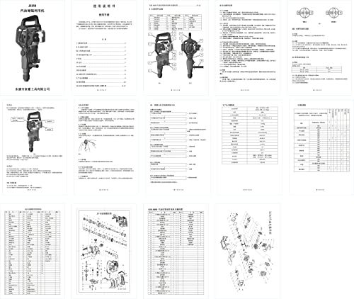Abbruchhammer 32,7CC 2 Takt Benzin Meißelhammer Stemmhammer inkl. 3 Meißel 1800W Vorschlaghammer – Bild 5