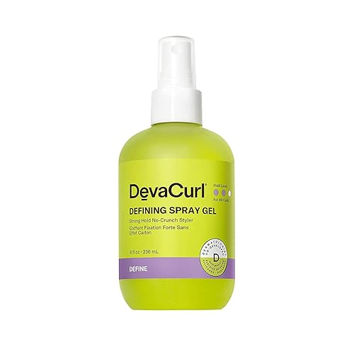 DevaCurl Defining Spray Gel Strong Hold No-Crunch Styler brillo brillante 8 onzas líquidas paquete de 1