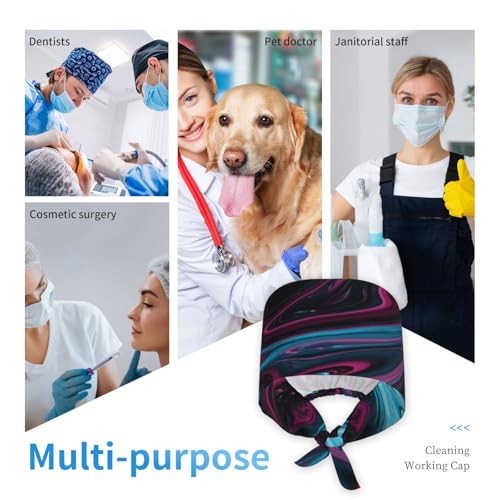 Image of Unisex Adjustable Surgical Sweatband - Elastic Bandage Cap - Scrub Caps for Nurse Working Cap