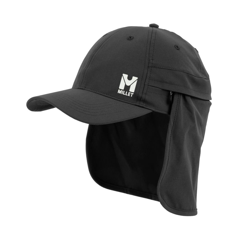 Millet - Trekker II Cap - Gorra Mixta - Solapa para Nuca - Senderismo, Trekking, Lifestyle, Negro, L