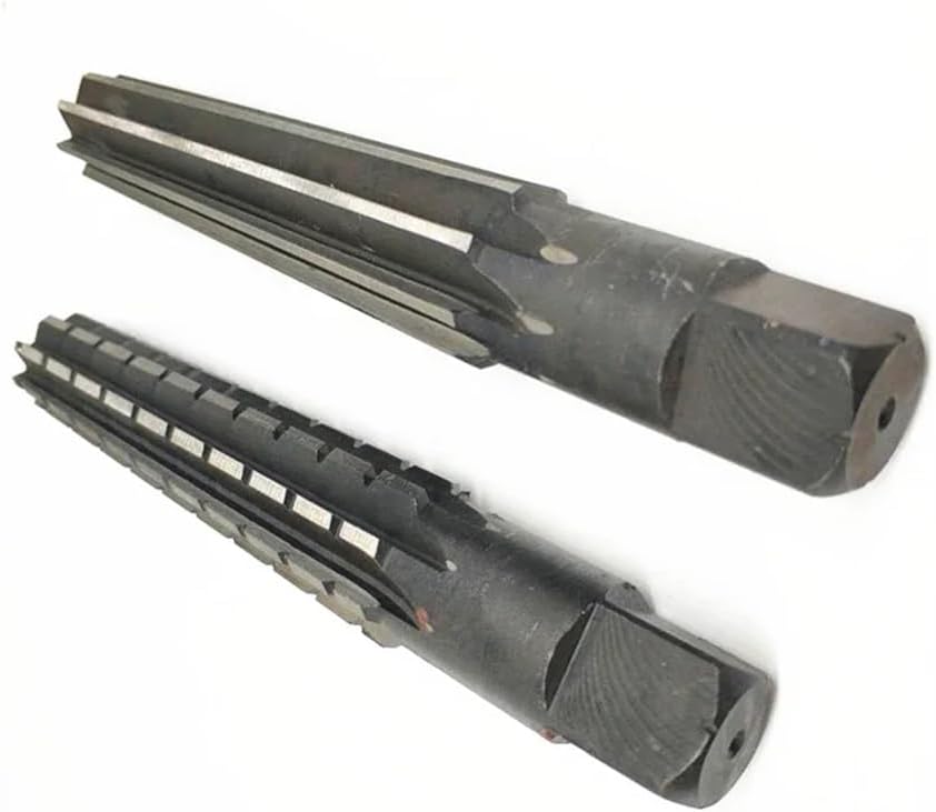 2PCS/Set Hand Reamers Set MT0/MT1/MT2/MT3/MT4/MT5 Steel Fine/Rough-Edge Morse Taper Reamer Fit for Milling Finishing Tool(MT1)