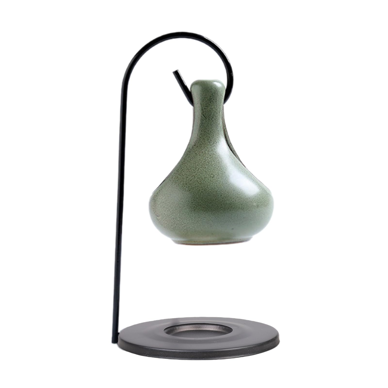 WEILWH Hanging Glazed Ceramics Essential Oil Burners Bowl and Tealight Holder Aromatherapies Diffuser with Iron Hook Fragrances Diffuser