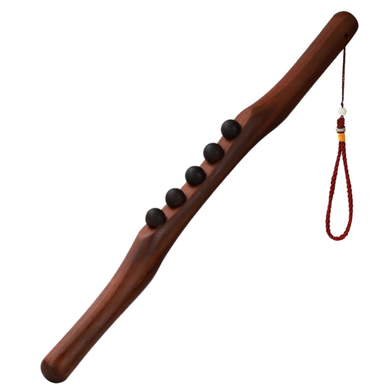 DUnLap Rückendehner Natürliches Holz Gua Sha-Stock for Hals-Schulter-Rückseitemassager-Scrape-Therapie SPA Schönheitssalon Rollen Stahl-Stäbe Rückenstrecker Rückendehner (Size : B)