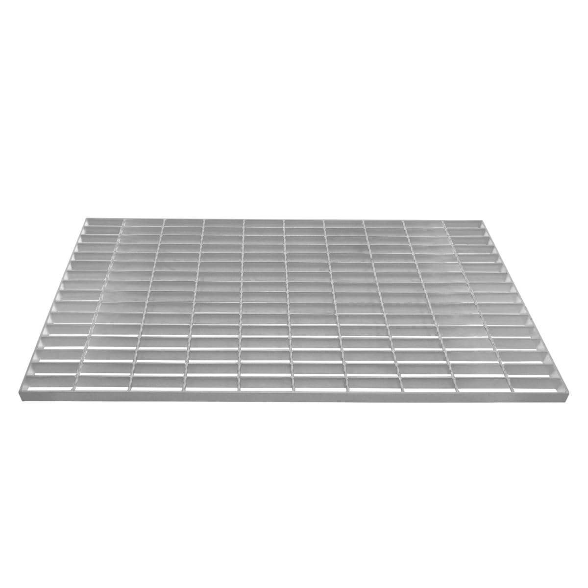 Canaleta Drenaje Cuadrícula Malla Rejilla Acero Galvanizado para Pasarela Pasillo Forja Piso Suelo Desagüe Ventilación Resistencia a Intemperie 500x1000x30mm Espesor Metal 4mm Capacidad Carga 500kg