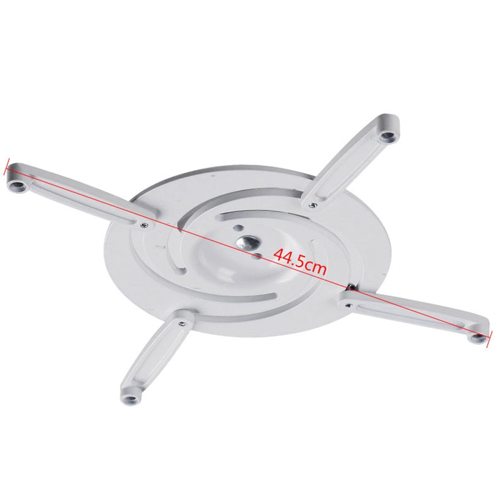 Staffa di montaggio per proiettore universale a movimento completo, inclinabile, girevole, in alluminio, montaggio a soffitto, 13,6 kg, supporto regolabile (bianco)
