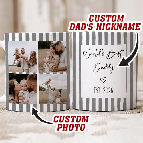 Taza personalizada para el mejor papá del mundo 15 oz miniatura 3