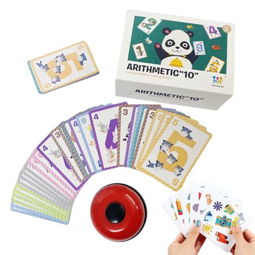 Duroecsain Gesellschaftsspiel, digital, Lernkartenspiel mit Puzzle, interaktives Lernspielzeug mit Glocke, für Mädchen und