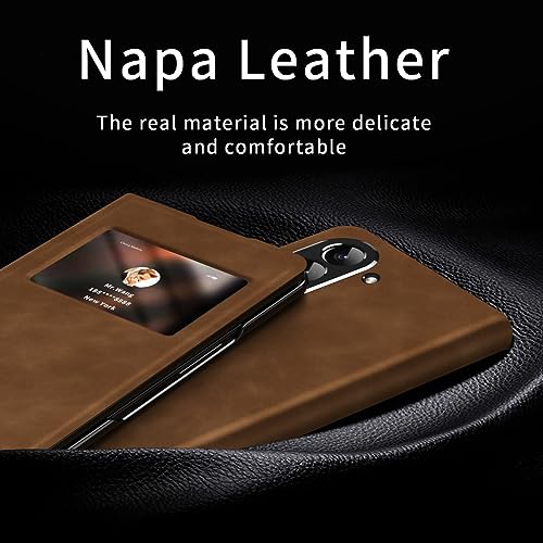 Housse cuir Galaxy Z Fold 5 protectrice et fine style rétro - 2