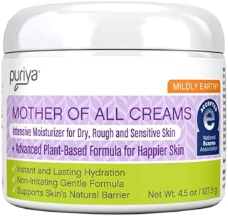 Puriya National Eczema Association Accepted Cream, Dry Itchy Skin Relief, Colloidal Oatmeal Lotion, Gentle on Kids, Adults, Face, Hands, Mother of All Creams, Plant-Based Hydration, No Fragrance Added