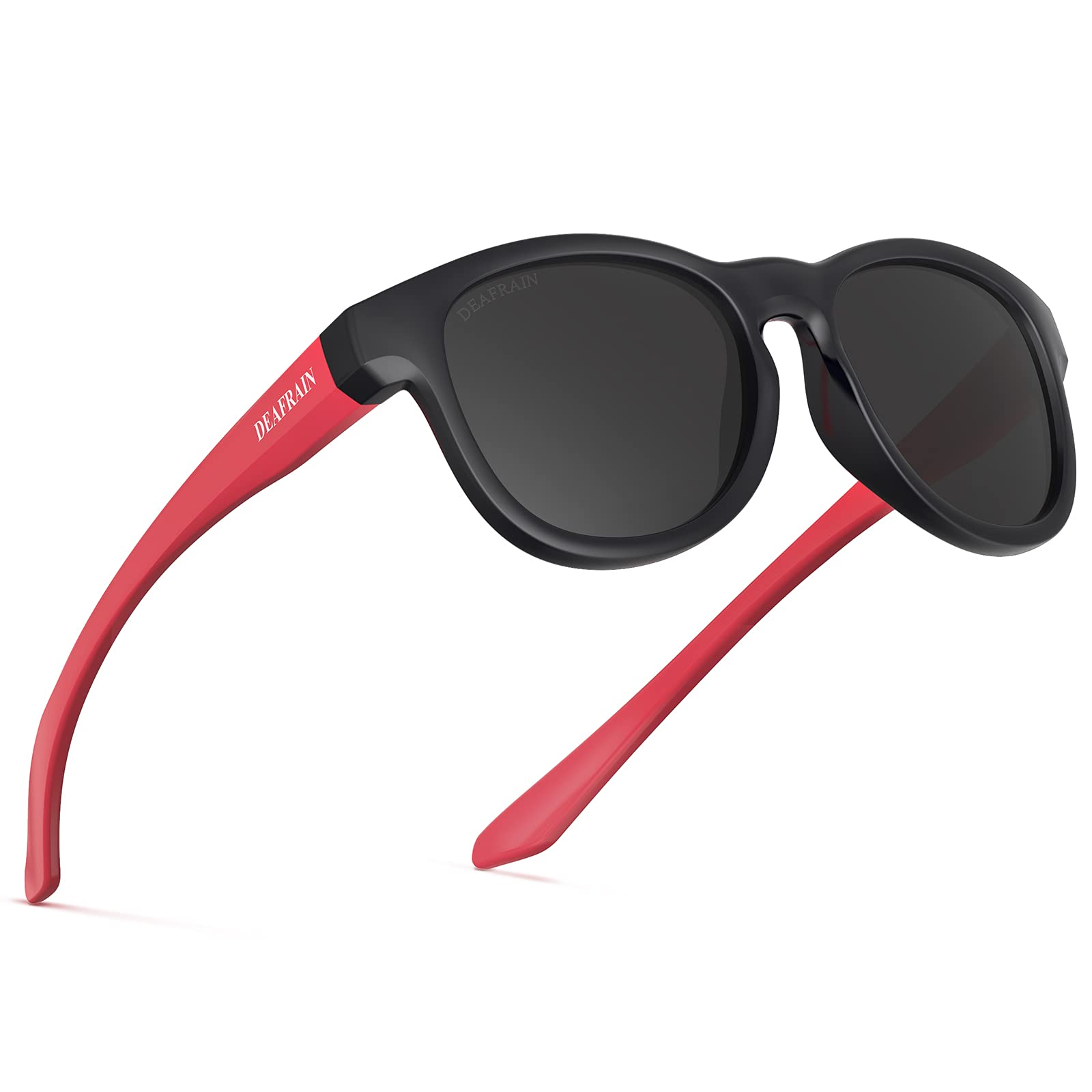 DEAFRAIN Kids Sunglasses Polarized TPEE Frame UV Protection Sports Glasses for Boys Girls Age 5-13