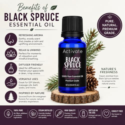 Aceite esencial Black Spruce 100% puro 10 mL miniatura 3