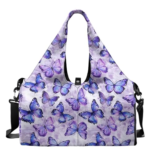 GLENLCWE Gym Bag for Women Hygienic Yoga Mat Bags with Shoe Compartment Sports Duffel Bags Waterproof Shoulder Bag for Girls2