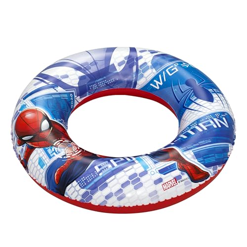 Bestway Spider-Man Kinder-Schwimmring Ø 48 x 11 cm Aufblasbarer Schwimmreifen Schwimmhilfe für Pool & Meer Wasserspielzeug für Kinder von 3-6 Jahren