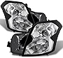 ACANII - For 2003-2007 Cadillac CTS Projector Stock Halogen Chrome Headlights Headlamp Replacement Driver+Passenger Side