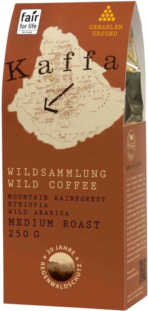 Bio Kaffa Wildkaffee, Medium Roast, gemahlen (6 x 250 gr)