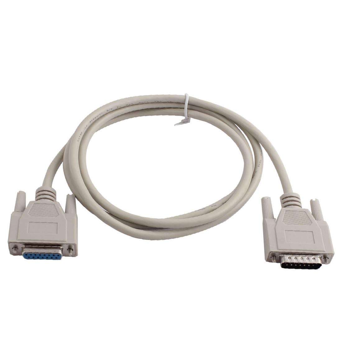 Komputer PC DB15 15-pinowy przedłużacz męski na żeński 4,9 stopy długi biały(PC Computer DB15 15-poliger Stecker auf Buchse Verlängerungskabel 4.9Ft Lan_g weiß