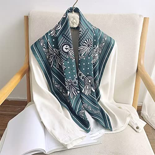 Head Scarf for Women Silk Feeling Satin Polyester Hair Large Big Scarf Wraps Neckerchief Non-Slip Scarves3