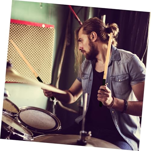 6 pares de baquetas de madera para batería, con agarre antideslizante y superficie lisa, accesorios para instrumentos de percusión manual miniatura 7