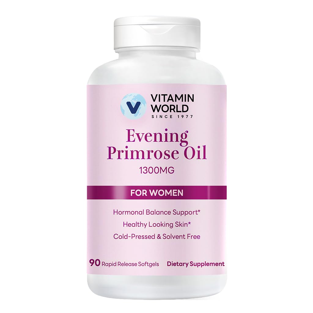 Evening Primrose Oil 1300 mg, Supports Women's Health, 90 Softgels