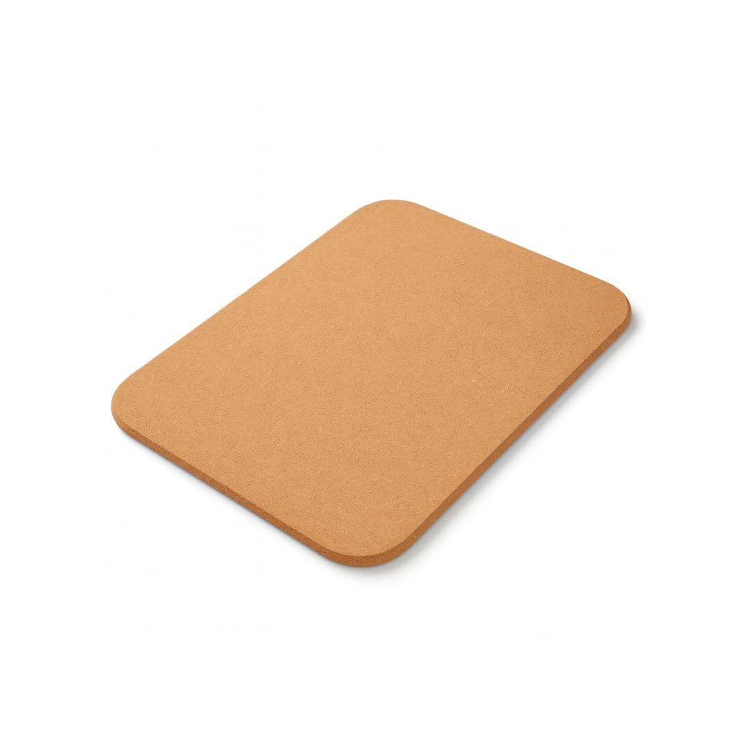 Cork Bathmats for Shower & Bathroom, Thick Natural Cork Mat, 600 x 450 x 15 mm, Fast Drying, Mould Resistant