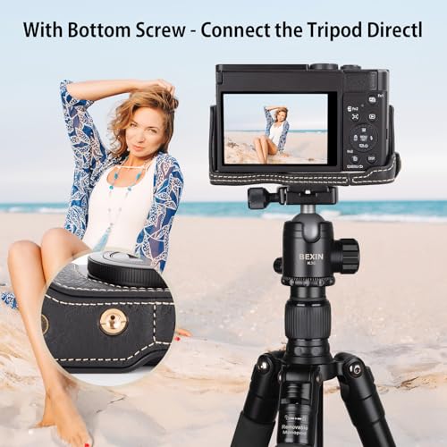 Funda para cámara Lumix ZS99 de piel sintética negra miniatura 5