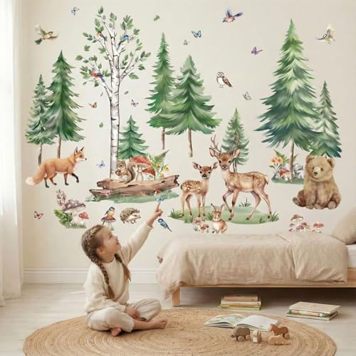 Vinilos decorativos Woodland Animal E para pared niños miniatura 1