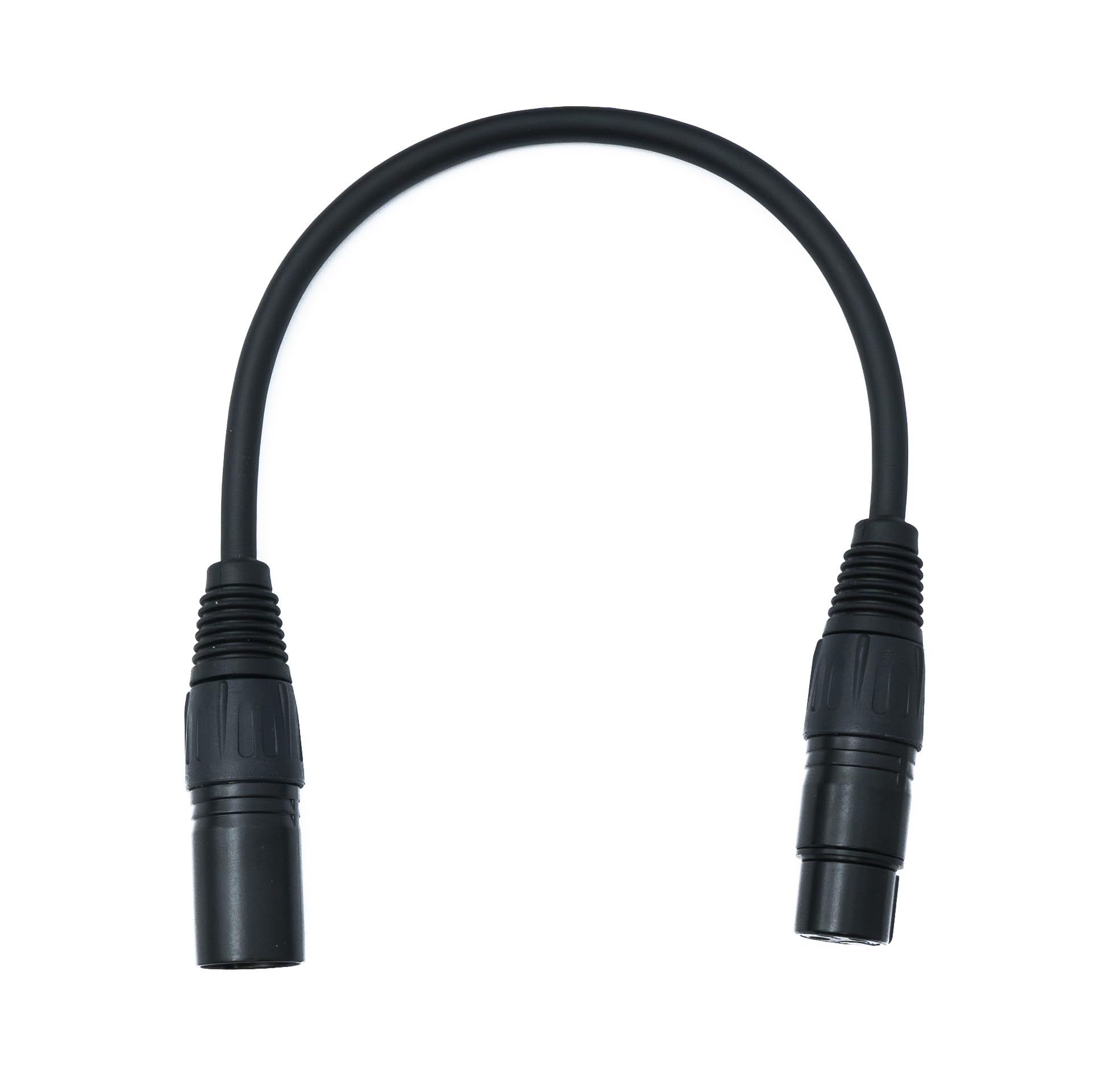System-S Kabel audio XLR 30 cm 3-biegunowy wtyczka do gniazda adapter w kolorze czarnym
