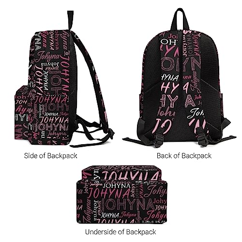 Custom Backpack with Name Personalized Name School Backpack, Customized Bookbag for Boys Girls Kids School Travel Work (Color9)4