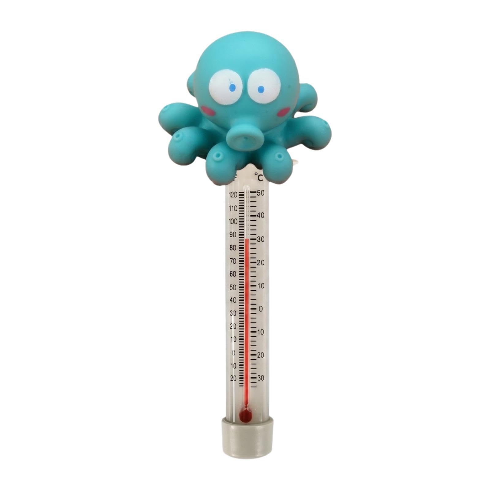 Floating Pool Thermometer Analog Display for Hot Tubs Aquariums Fishing Pond Blue Octopus-picture-13