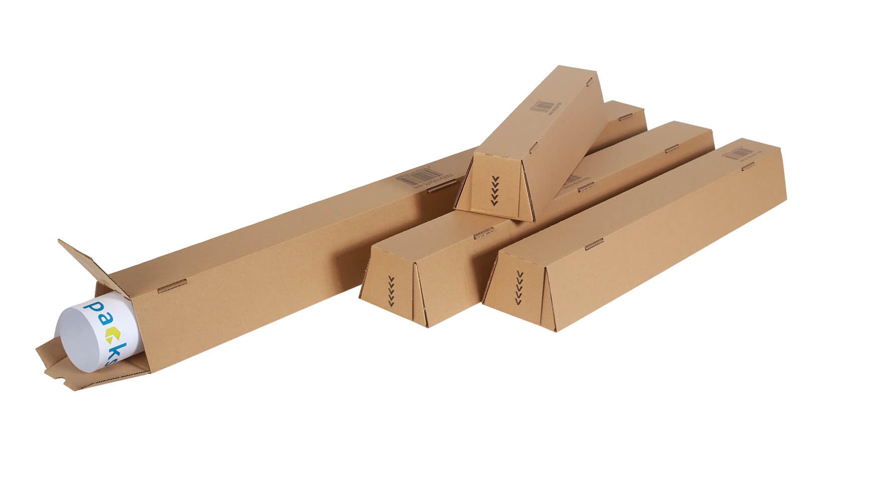 400x Trapez-Versandverpackung 435 mm x 105/55 mm A2 Braun