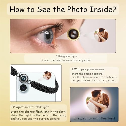 Custom Bracelets with Picture Inside, Personalized Picture Bracelet Gift for men and women, Custom memorial Jewelry Bracelets, Personalized Gifts for loss loved one Friend Lover Pet4