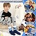 SAVALOS Boys Kids Toddler Fuzzy Grips Socks Non Slip Warm Cozy Fluffy Winter Slipper Crew Cabin Fun Gifts Socks Christmas Stocking Stuffers 6 Pairs(Shark,1-3T)