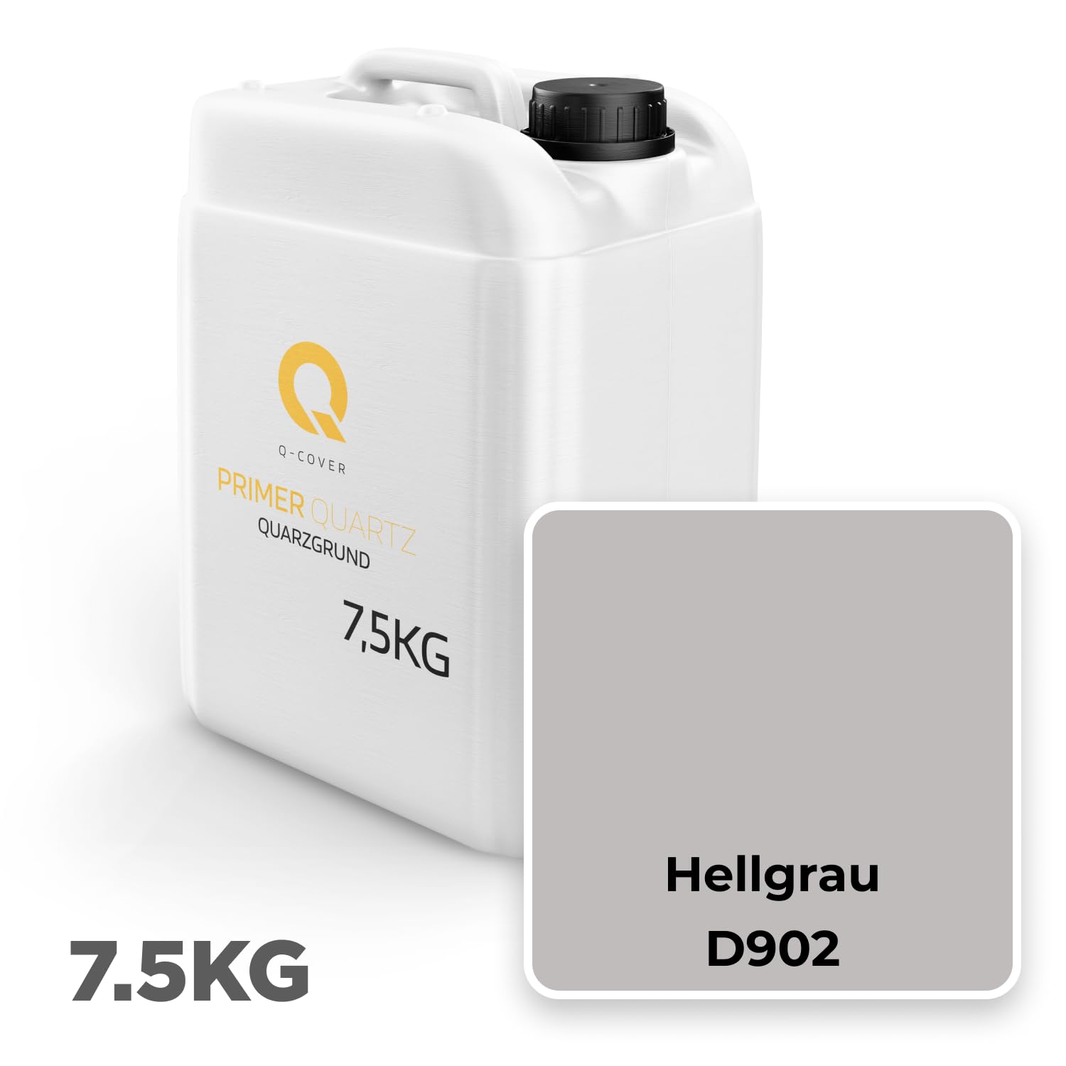 Quarzgrund für Dekorativer Putz mit Mica Hellgrau D902 7,5KG | Acrylatdispersion Grundiermittel Innen & Außen für Wände und Decken Grundierung Schutz Mosaikputz ca. 0,3-0,4 KG/m2