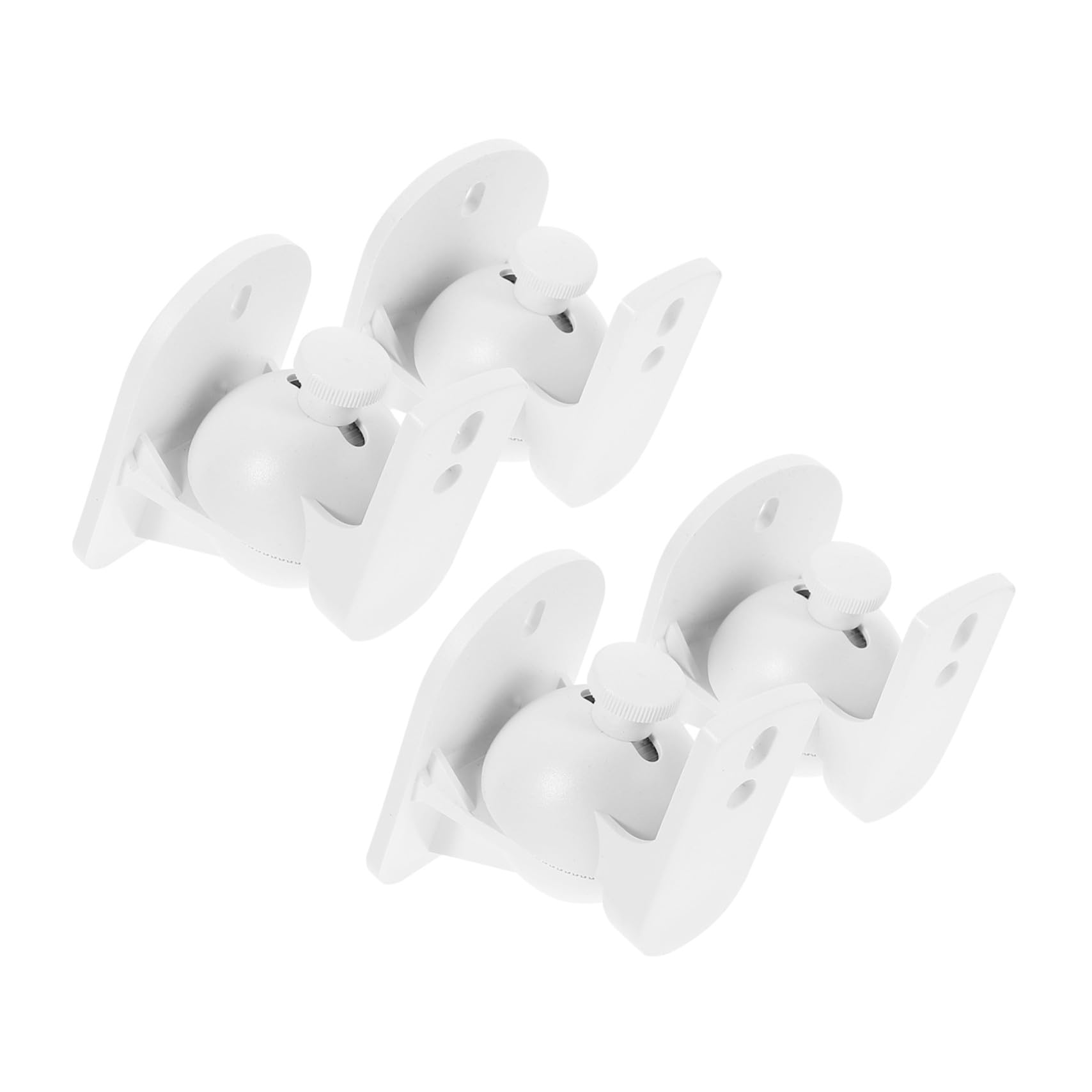 4Pcs Speaker Mount Wall Brackets White Surround Sound Audio Holder for Home Theater Easy Installation Space-saving Wall Stand for Bookshelf Speakers