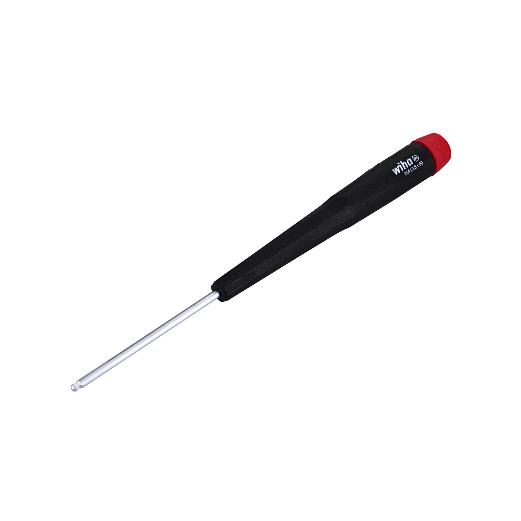 Wiha 96425 Ball End Hex Metric Screwdriver with Precision Handle, 2.5 x 60mm