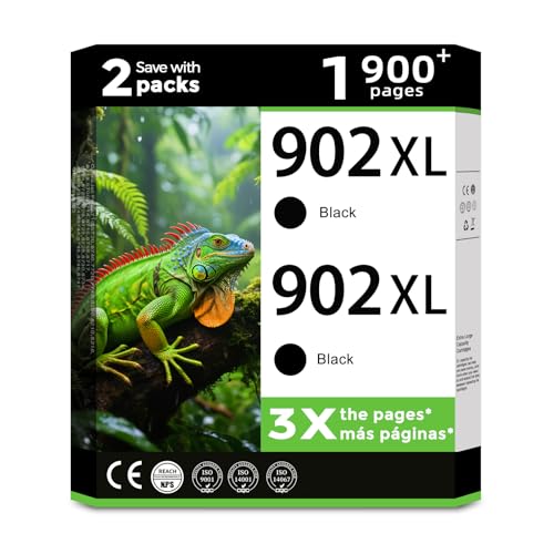 902XL Black Ink Cartridge Compatible for HP 902 XL HP902 Ink for Printer OfficeJet 6950 6951 6954 6956 6958 6961 6962 6963 6964 6966 for OfficeJet Pro 6978 6958 6968 6958 6962 6964 6950 6960 6970