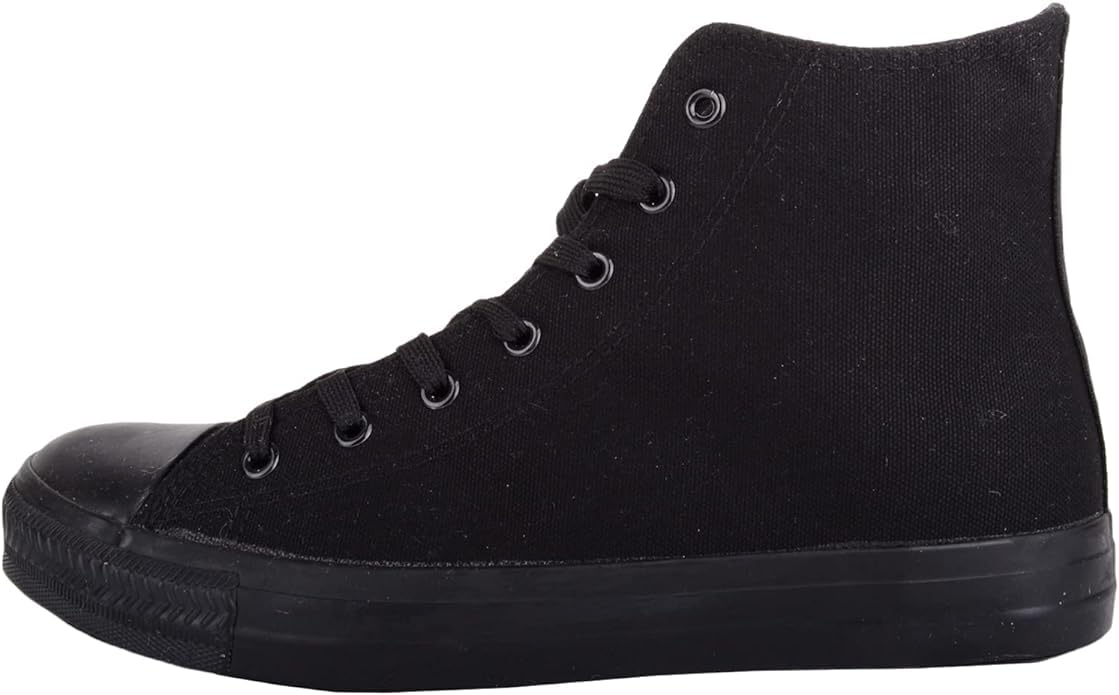 Zapatillas de lona para hombre con cordones y caña alta