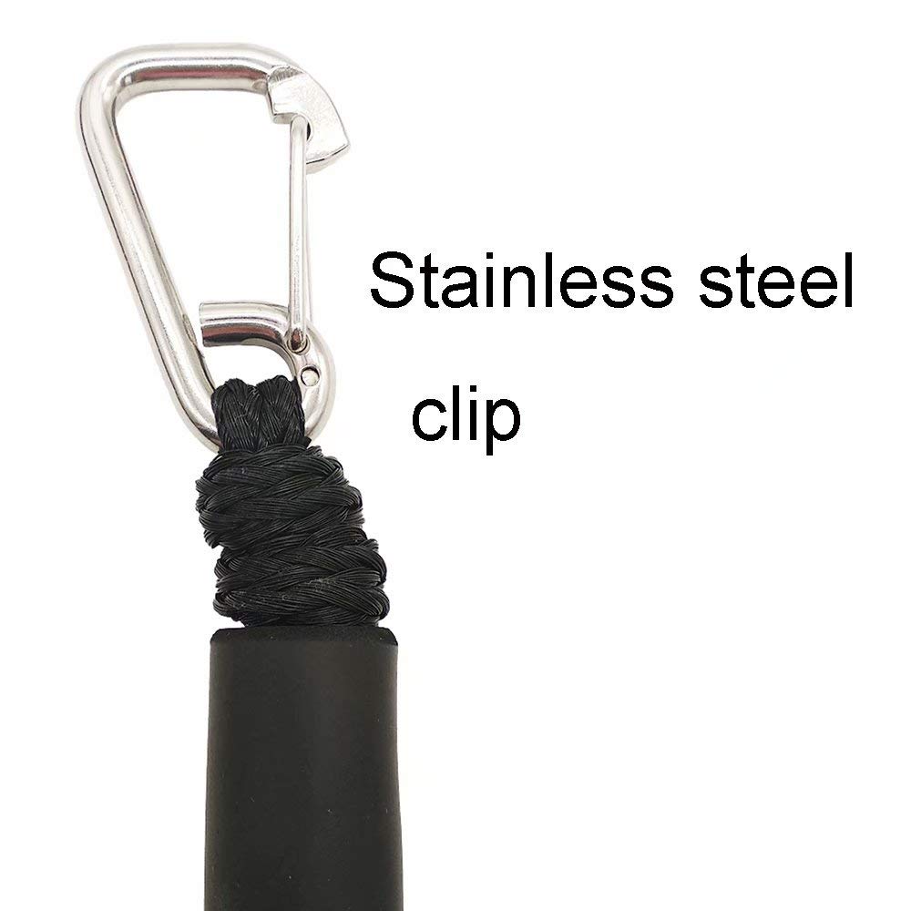 2-Pack Bungee Dock Lines With Hook - 4ft Boat Mooring Rope For PWC, Jet Ski, Pontoon & Kayak