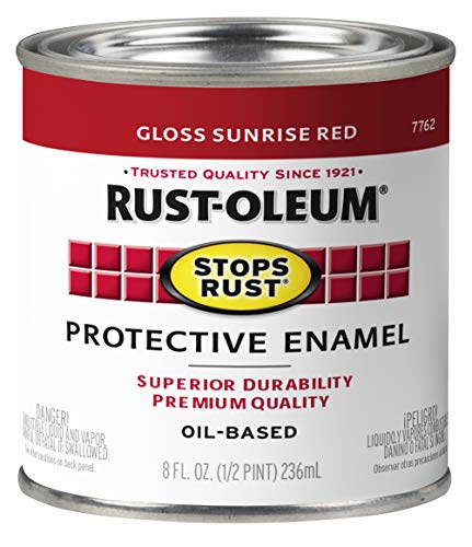 Image of Rust-Oleum Stops Rust Brush On Protective Enamel Paint, Gloss Sunrise Red